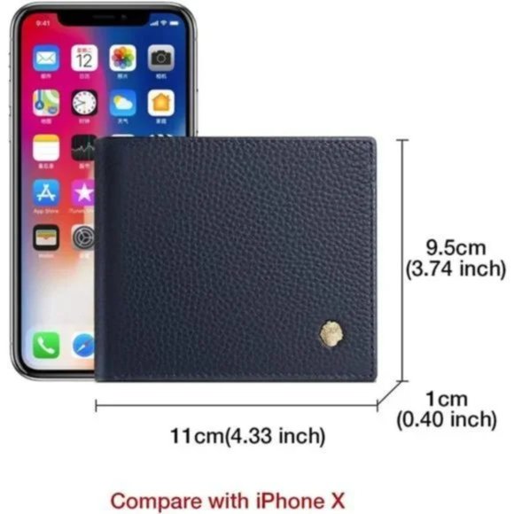 Men's Wallets Genuine Leather Mens Bifold Dark Blue, Brown or Black - Picture 6 of 9